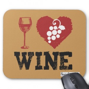 I Love Wine - Wine Lover Mouse pad Computer accessory yellow 512x512 Social Vignerons